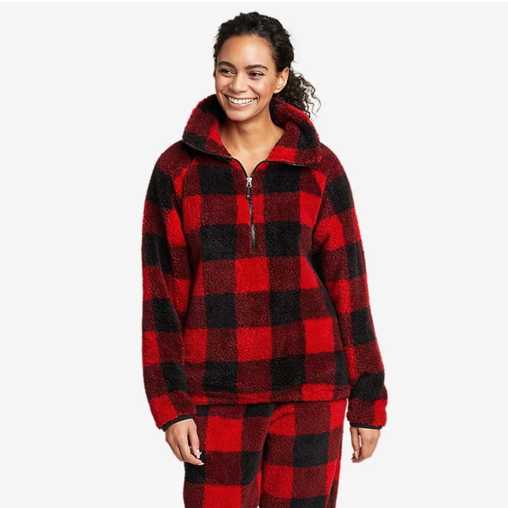 Eddie Bauer Women’s Fireside Sherpa 1/4 Zip Fleece - Picture 3 of 6